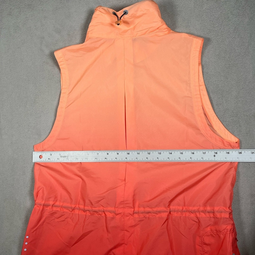 Nike Gradient Reflective Running Vest Womens Large‎ Ombre Orange Full Zip/Pocket - Picture 9 of 10